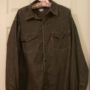Charcoal grey Levi's jean shirt